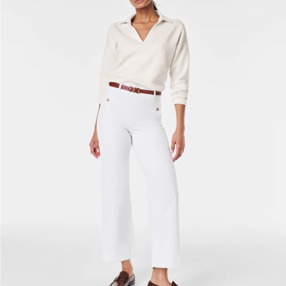 spanx stretch twill cropped pant - worn a couple times